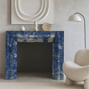 Natural Blue Marble Fireplace Mantel 47.24" Tall