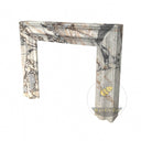 Unique Marble Fireplace | Italian Valgri White Marble 47.24" Tall