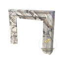 Unique Marble Fireplace | Italian Valgri White Marble 47.24" Tall