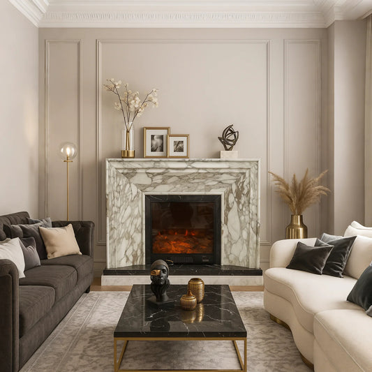 Marble Mantel Piece Italian Arabescato