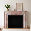 Pink Marble Fireplace 47.24" Tall