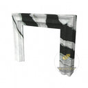 Modern Marble Fireplace | Unique Panda White Marble 47.24" Tall