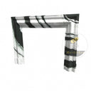 Modern Marble Fireplace | Unique Panda White Marble 47.24" Tall