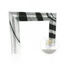 Modern Marble Fireplace | Unique Panda White Marble 47.24" Tall