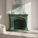 Marble Fireplace surround Large | Dark Green Marble 85" Width 60" Tall