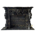 Marble fireplace surround | Luxury Portoro Gold Marble 66.9" Width 57" Tall
