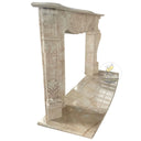 Marble Fireplace Surround Curved Floral Console 76.77" Width x 49.21" Height