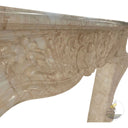 Marble Fireplace Surround Curved Floral Console 76.77" Width x 49.21" Height
