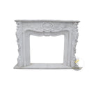 Marble Fireplace Surround | White Marble 76.38" Width x 57.09" Tall