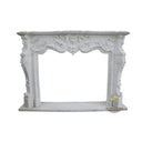 Marble Fireplace Surround | Fluted Column Figures 75.98" Width x 53.54" Tall