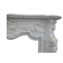Marble Fireplace Surround | Fluted Column Figures 75.98" Width x 53.54" Tall