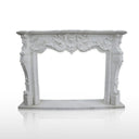 Marble Fireplace Surround | Fluted Column Figures 75.98" Width x 53.54" Tall