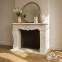 Marble Around Fireplace | Curved Corbel Jambs 59.06" Width x 46.46" Tall