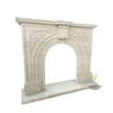 Travertine Mantel | Simple Curved Corbel Legs 50.79" Width x 43.31" Tall