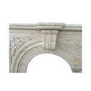 Travertine Mantel | Simple Curved Corbel Legs 50.79" Width x 43.31" Tall