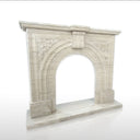 Travertine Mantel | Simple Curved Corbel Legs 50.79" Width x 43.31" Tall