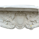 White Marble Mantel | Caryatid Frieze Carving 64.17" Width x 55.12" Tall