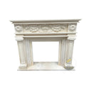 Custom Marble Mantel | Provincial Shell Frieze 66.14" Width x 50.00" Tall