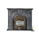 Black Marble Fireplace Surround | Traditional Arch Carving 70.08" Width x 51.57" Tall