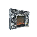 Designer Fireplace Grand Antique Geometric Black 59.06" Width x 47.24" Tall