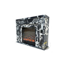 Designer Fireplace Grand Antique Geometric Black 59.06" Width x 47.24" Tall