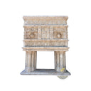 Travertine Fireplace Surround Massive Beige Low Profile 120.08" Width x 31.50" Tall