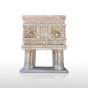 Travertine Fireplace Surround Massive Beige Low Profile 120.08" Width x 31.50" Tall