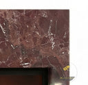 Red marble fireplace mantel | Asymmetric modern design | 63 Inch Width | Rosso Lepanto marble
