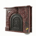 Dark Red marble mantel in Rosso Lepanto - Image 4