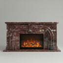 Dark red fireplace surround in Rosso Levanto - Image 1