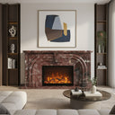 Dark red fireplace surround in Rosso Levanto - Image 2
