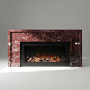 Red marble fireplace surround | Modern sleek design | Width: 69 Inch | Rosso Levanto