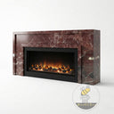 Red marble fireplace surround in Rosso Levanto - Image 3