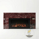 Red marble fireplace surround | Modern sleek design | Width: 69 Inch | Rosso Levanto