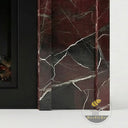 Red marble fireplace surround | Modern sleek design | Width: 69 Inch | Rosso Levanto