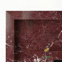 Red marble fireplace surround | Modern sleek design | Width: 69 Inch | Rosso Levanto