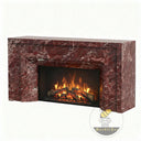Red marble fireplace surround | Modern sleek design | Width: 69 Inch | Rosso Levanto