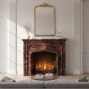 Marble fireplace surround Rosso Lepanto | Tudor Arch Profile | Width 61 Inch | Rosso Levanto