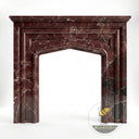 Marble fireplace surround Rosso Lepanto | Tudor Arch Profile | Width 61 Inch | Rosso Levanto
