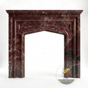 Marble fireplace surround Rosso Lepanto | Tudor Arch Profile | Width 61 Inch | Rosso Levanto
