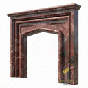 Marble fireplace surround Rosso Lepanto | Tudor Arch Profile | Width 61 Inch | Rosso Levanto