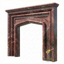 Marble fireplace surround Rosso Lepanto | Tudor Arch Profile | Width 61 Inch | Rosso Levanto