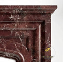Marble fireplace surround Rosso Lepanto | Tudor Arch Profile | Width 61 Inch | Rosso Levanto