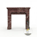 Marble fireplace surround Marblebee | Serpentine curved lintel | 61 Inch Width | Rosso Levanto