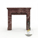 Marble fireplace surround Marblebee | Serpentine curved lintel | 61 Inch Width | Rosso Levanto