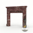 Marble fireplace surround Marblebee | Serpentine curved lintel | 61 Inch Width | Rosso Levanto