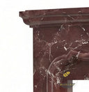 Marble fireplace surround Marblebee | Serpentine curved lintel | 61 Inch Width | Rosso Levanto