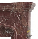 Marble fireplace surround Marblebee | Serpentine curved lintel | 61 Inch Width | Rosso Levanto