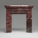 Marble fireplacue surround fluted | Rich Stepped Bolection Profile | Width: 59 Inch | Rosso Levanto