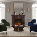 Marble fireplacue surround fluted | Rich Stepped Bolection Profile | Width: 59 Inch | Rosso Levanto